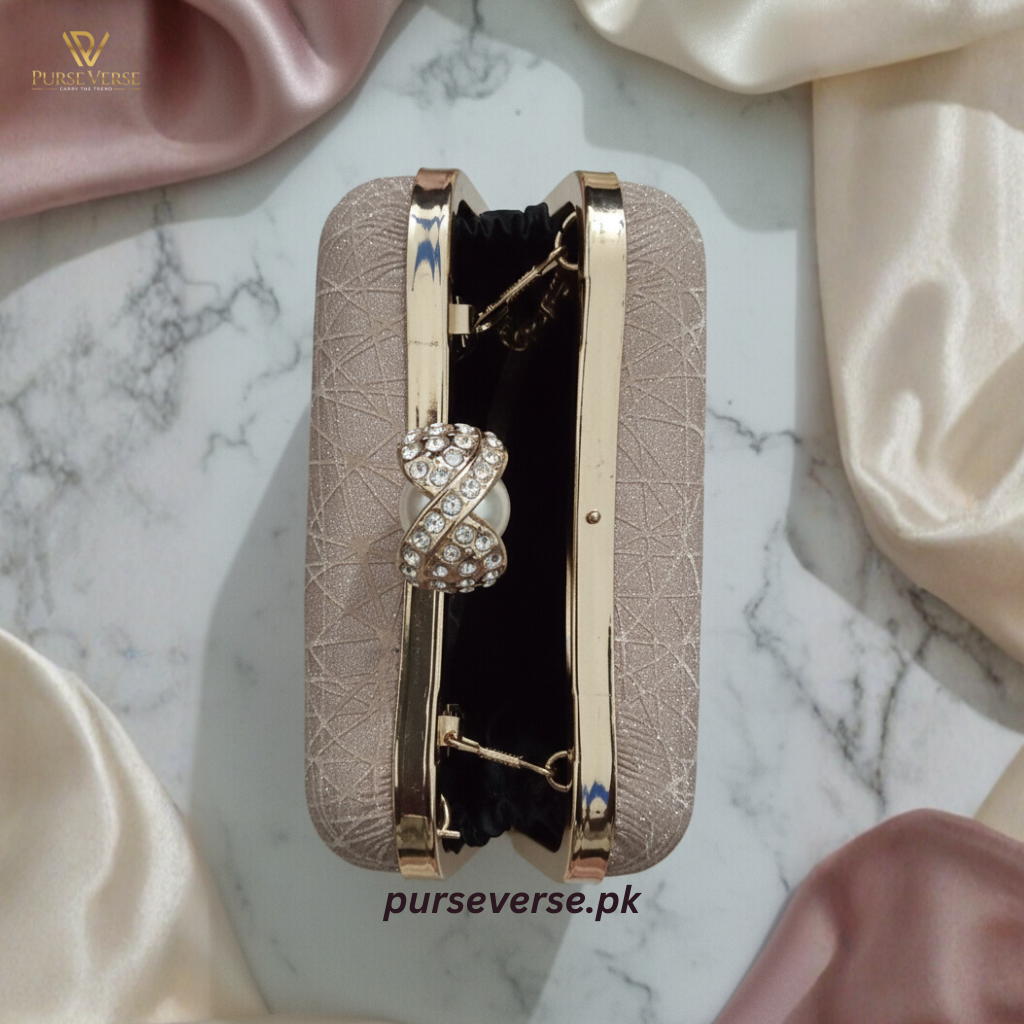 Golden Pearl Luxe Clutch