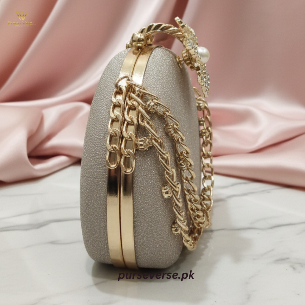 Floral Pearl Glam Clutch