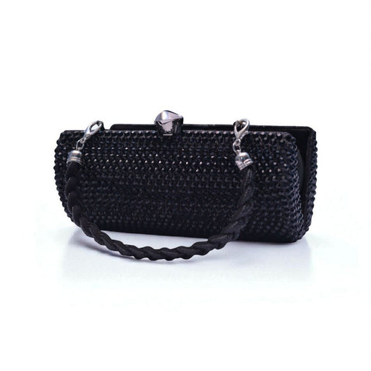 Classic Black Crystal Clutch