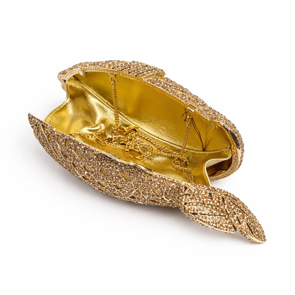 Golden Fish Statement Clutch