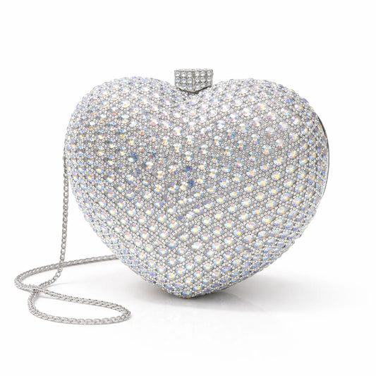 Crystal Heart Luxe Clutch