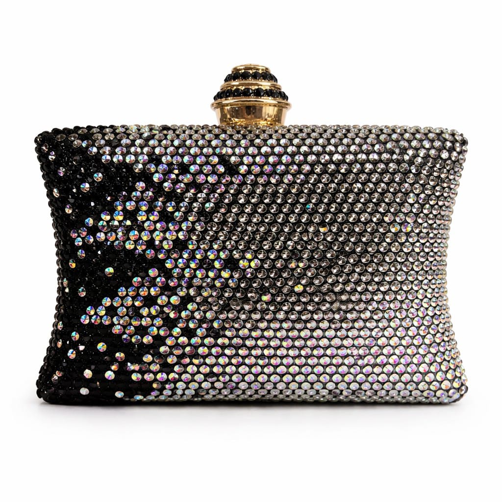 Champagne Swarovski Stones Clutch