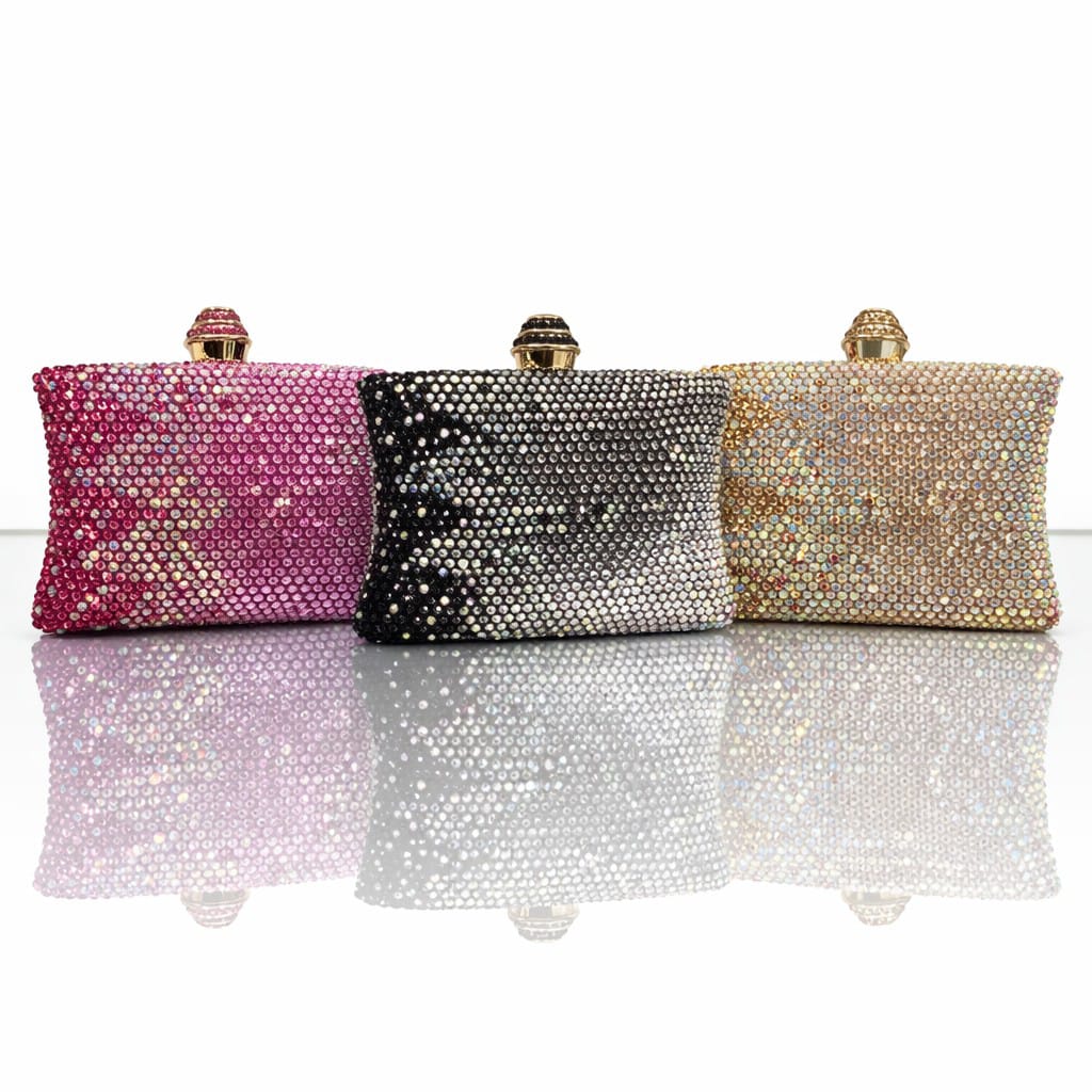 Champagne Swarovski Stones Clutch