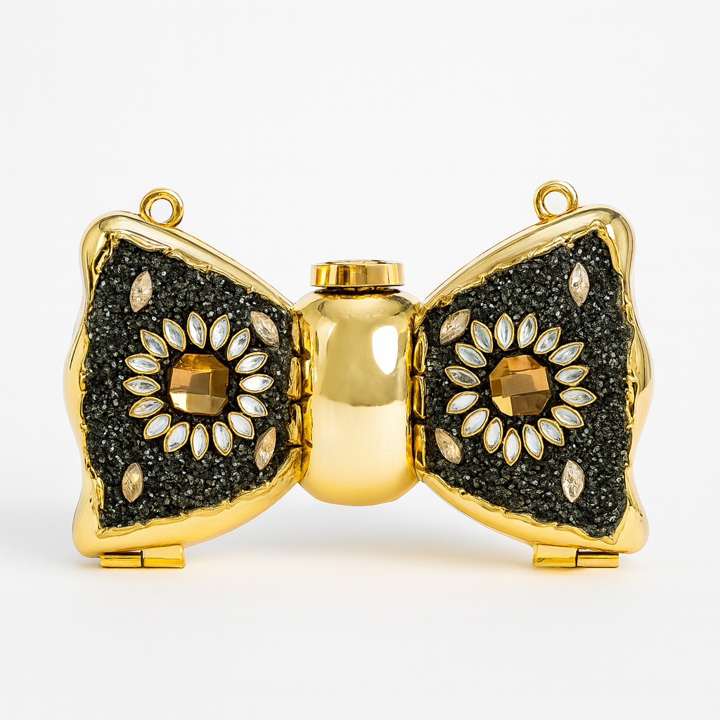 Dual-Side Luxury Bow Clutch