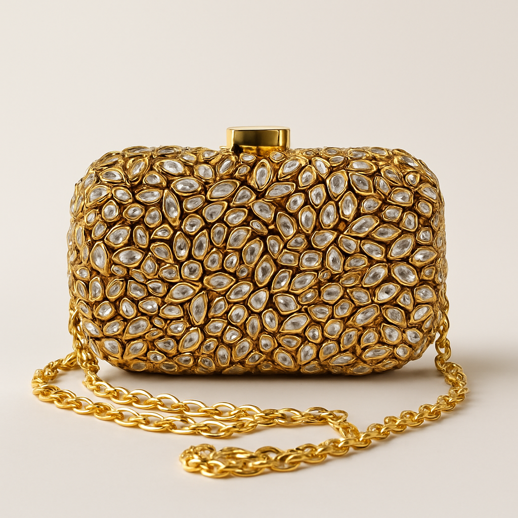 Luxury Gold Dual Design Clutch