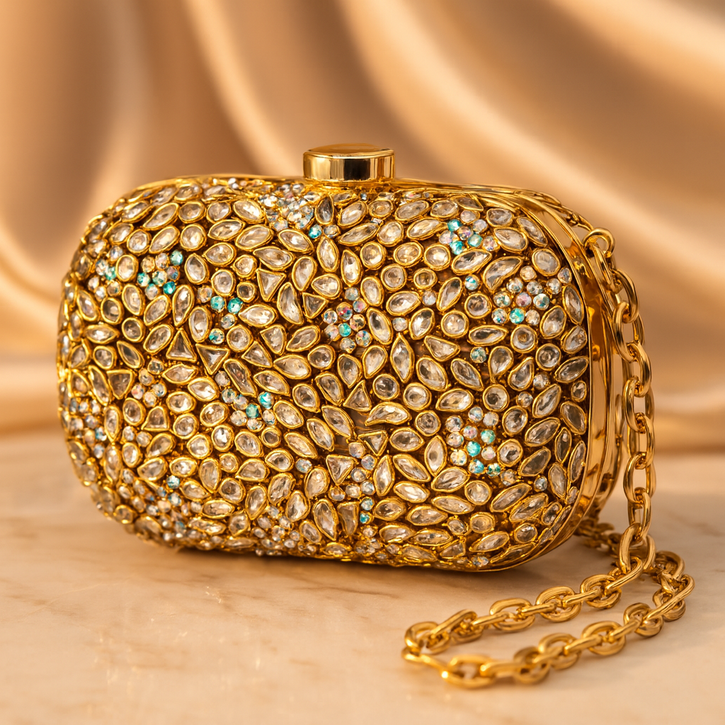 Premium Double-Sided Crystal Clutch