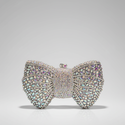 Elegance with Our Crystal Bow Bridal Clutch