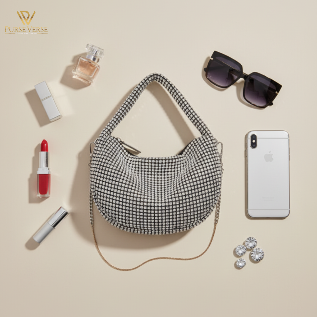 Crystal Spark Glam Shoulder Bag