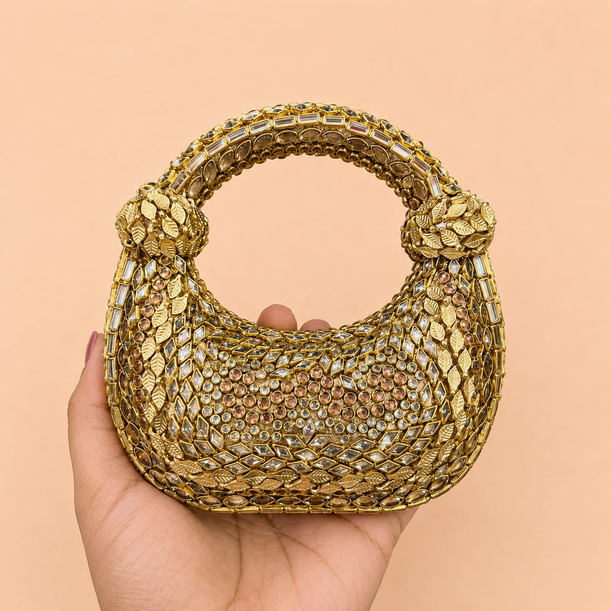 Golden Jewel Clutch