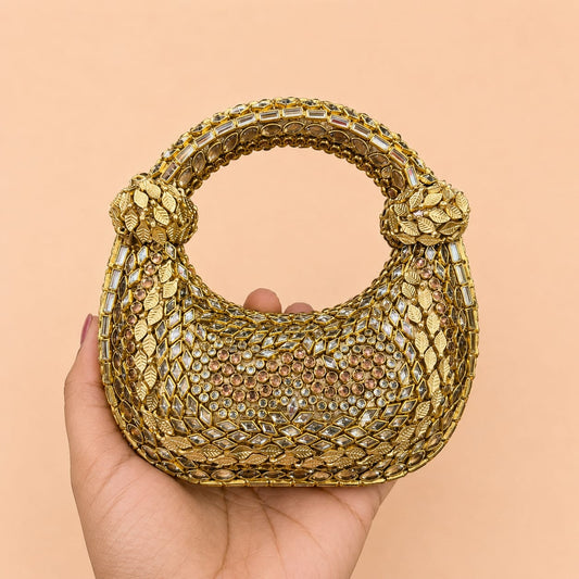 Golden Jewel Clutch