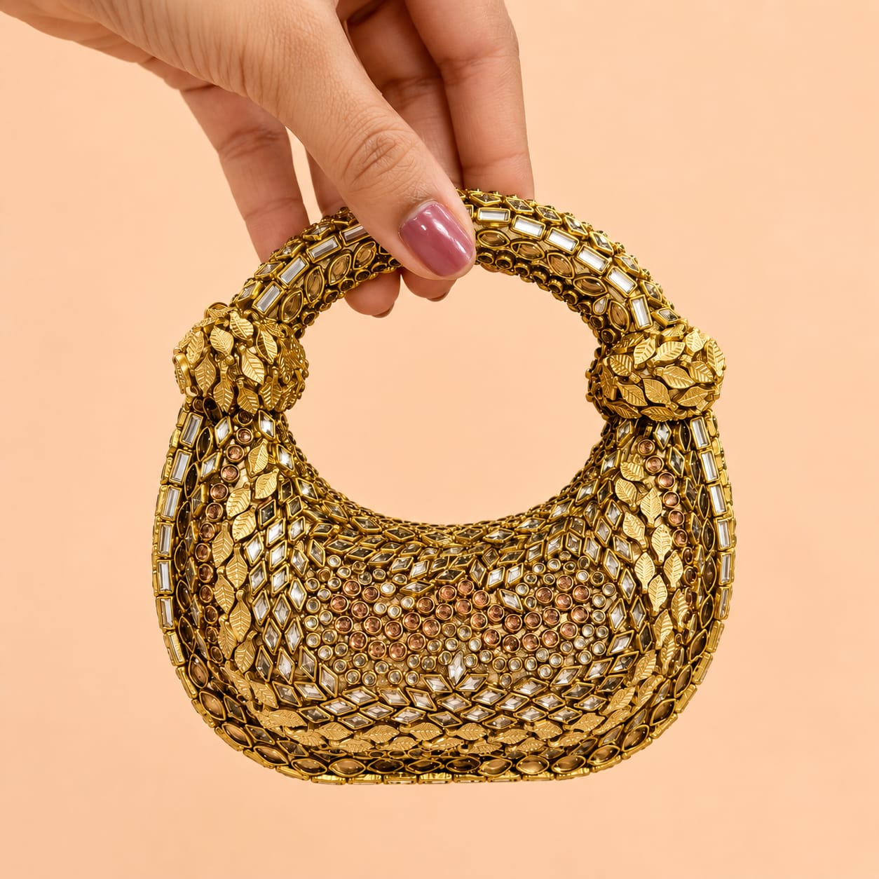 Golden Jewel Clutch
