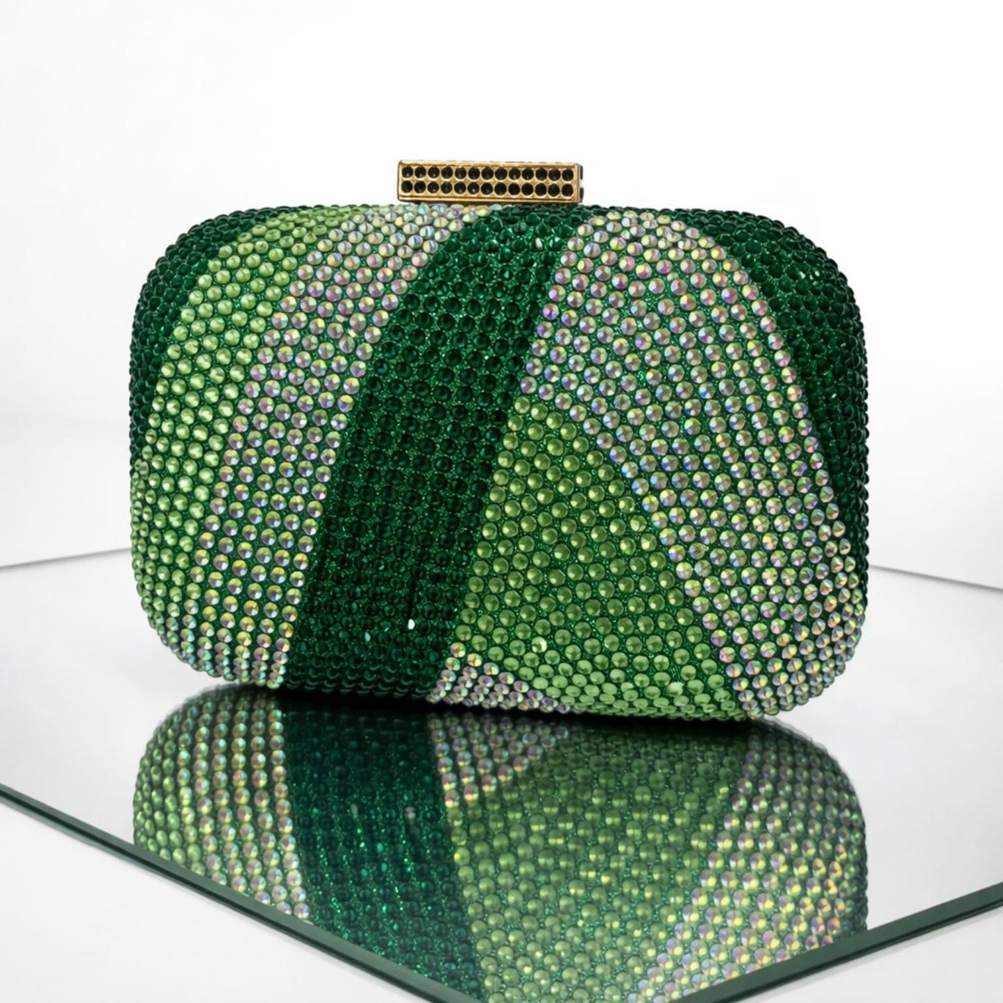 Green Swarovski Stones Clutch