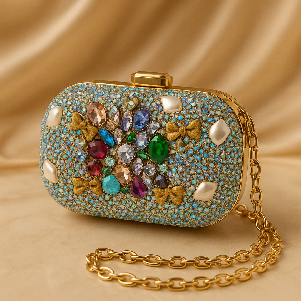 Premium Double-Sided Crystal Clutch