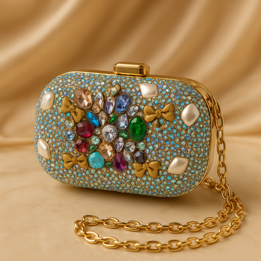 Premium Double-Sided Crystal Clutch