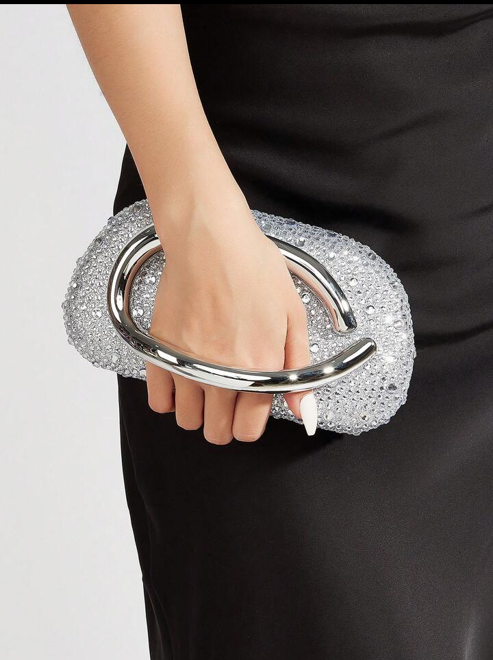 Crystal Oval Statement Clutch