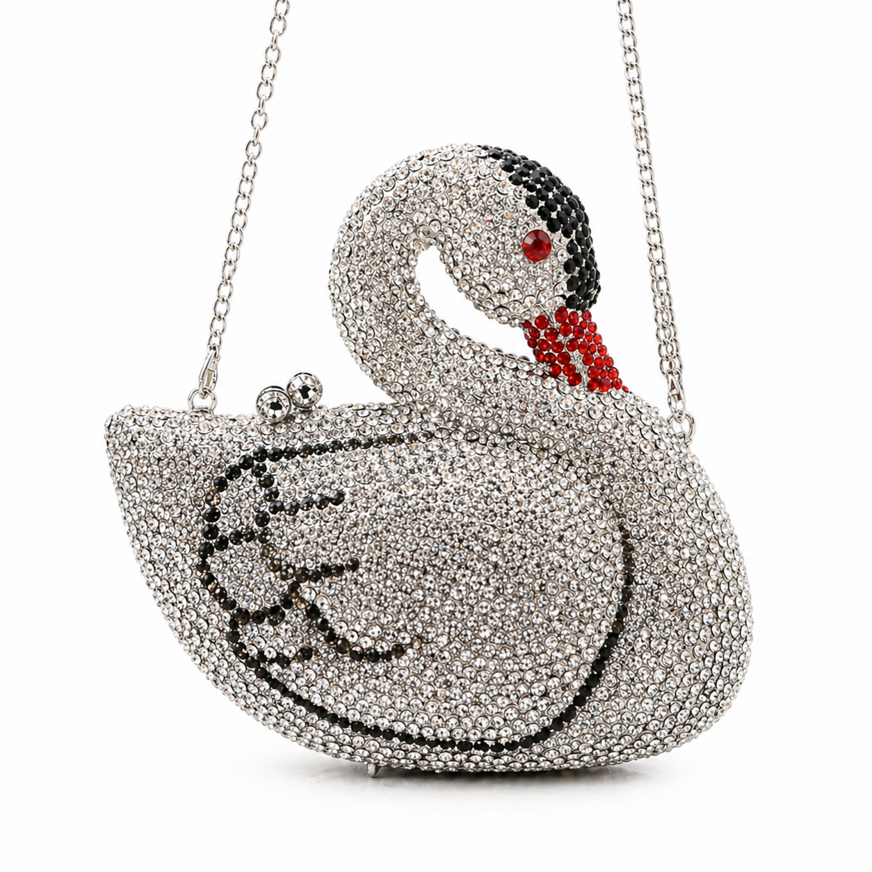 Swan Rhinestone Clutch