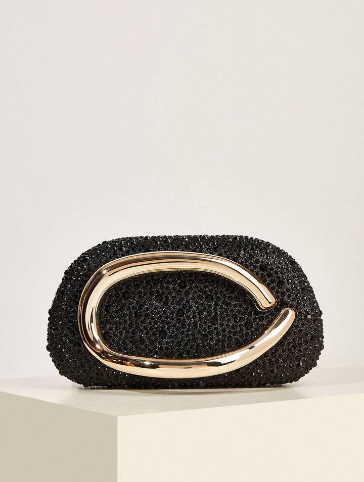 Crystal Oval Statement Clutch