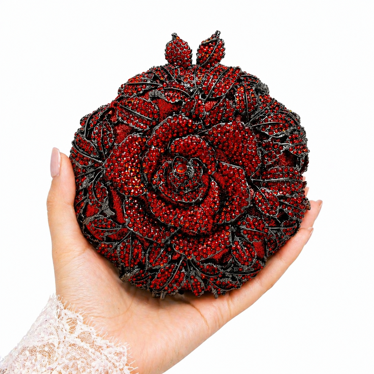 Red Floral Clutch