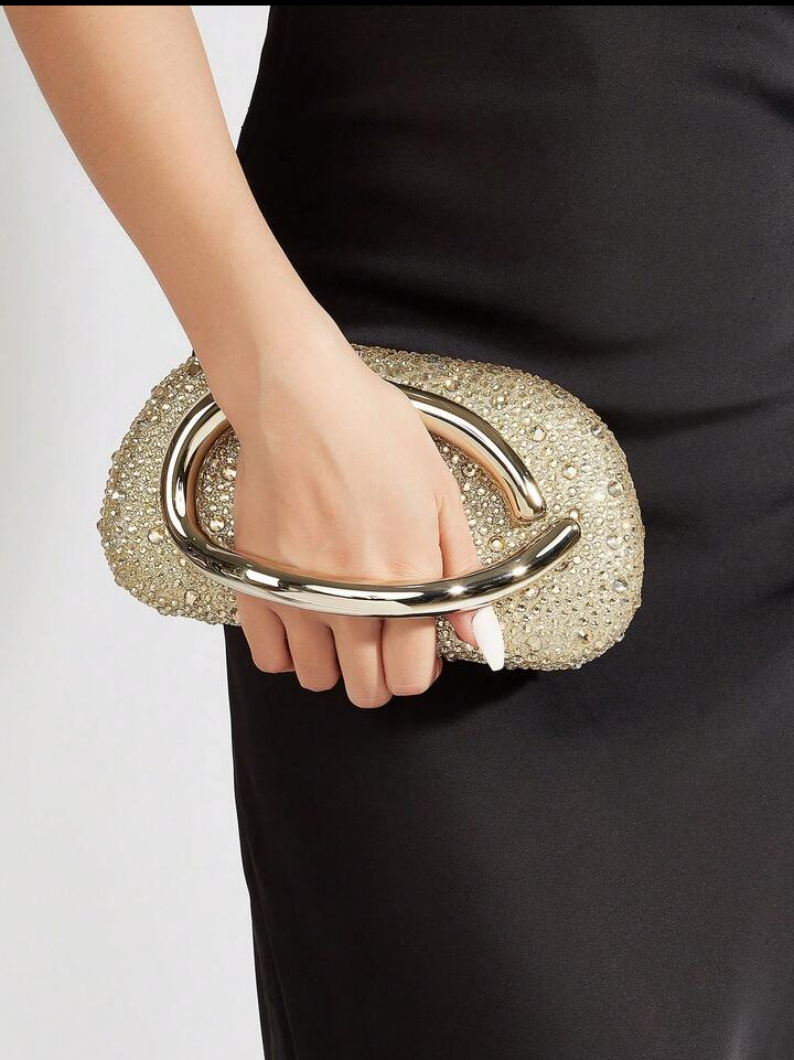 Crystal Oval Statement Clutch