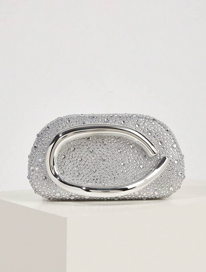 Crystal Oval Statement Clutch
