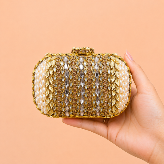 Multi Color Stone Clutch