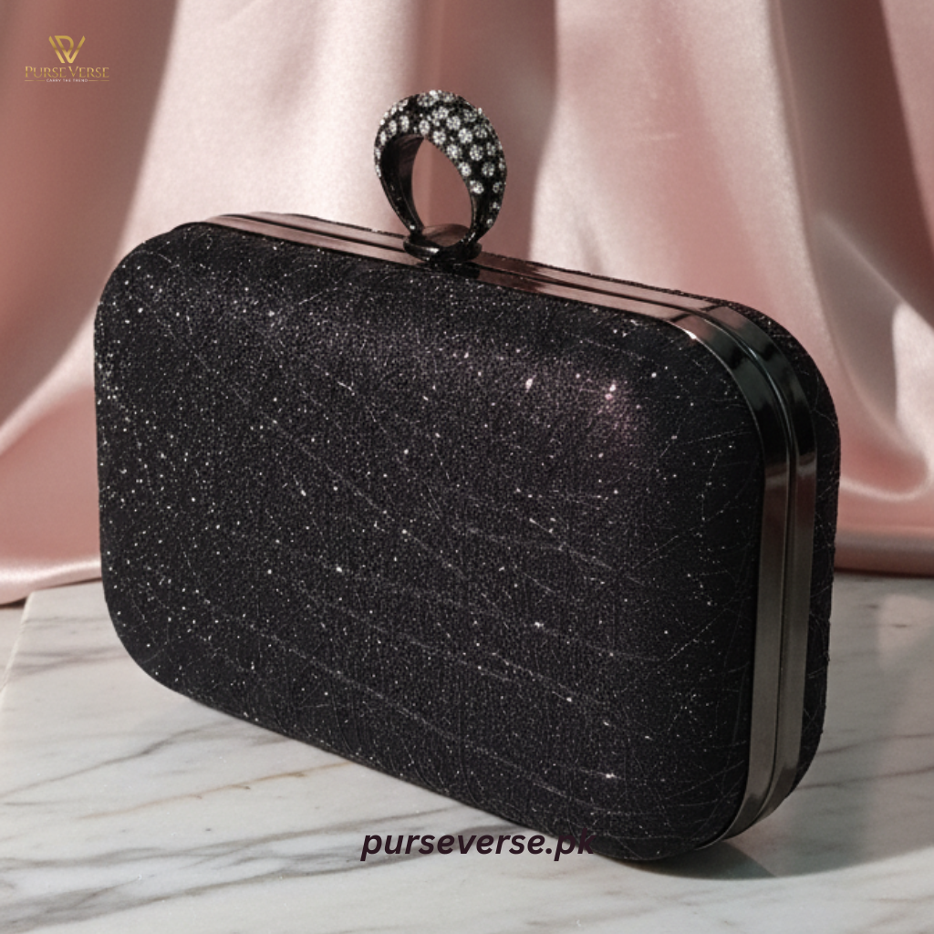 Glam Noir Ring Clutch