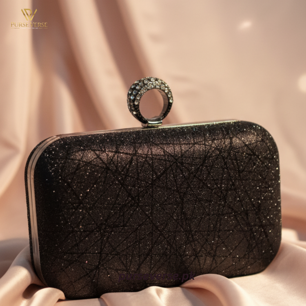 Glam Noir Ring Clutch