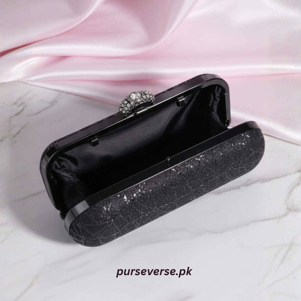 Glam Noir Ring Clutch